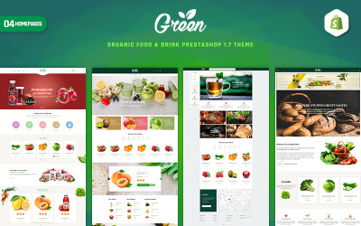 Responsive GreenLife - Organic Food & Drink PrestaShop Theme #163448