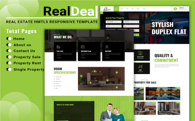 Responsywny szablon strony www Realdeal - Real Estate Website Template #163446