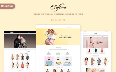Reszponzív Softina - Fashion, Clothing & Accessories PrestaShop Theme PrestaShop sablon 163449