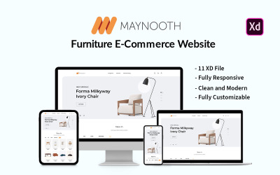 Elemente der Benutzeroberfläche der Möbel-E-Commerce-Website