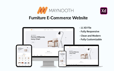 Éléments de l&amp;#39;interface utilisateur du site Web de commerce électronique de meubles