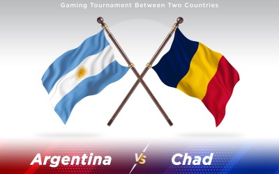 Argentina Contro Bandiere Di Due Paesi Ciad - Illustrazione