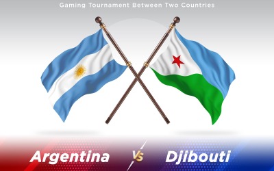 Argentina Contro Gibuti Due Paesi Bandiere - Illustrazione