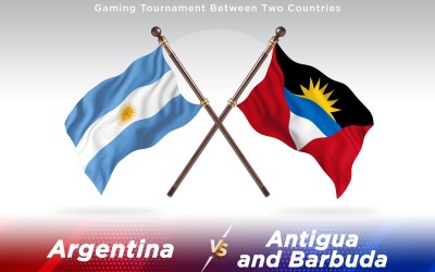 Argentina kontra Antigua två länder flaggor - Illustration