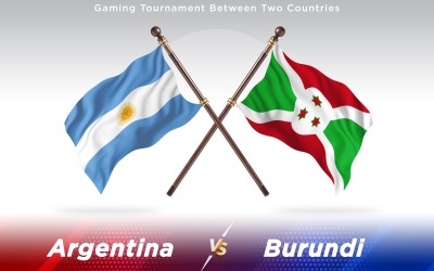 Argentyna kontra flagi dwóch krajów Burundi - ilustracja