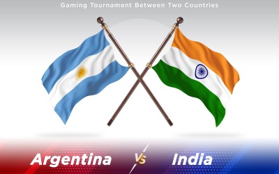 Argentina Contro India Due Bandiere Di Paesi - Illustrazione