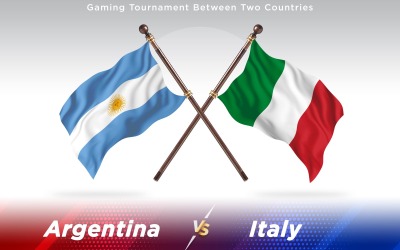 Argentina Contro Italia Due Bandiere Di Paesi - Illustrazione
