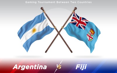 Argentina kontra Fiji två länder flaggor - Illustration