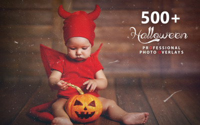 500 + Halloween Foto-overlays - Illustratie