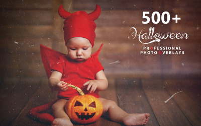 Mais de 500 sobreposições de fotos de Halloween - ilustração