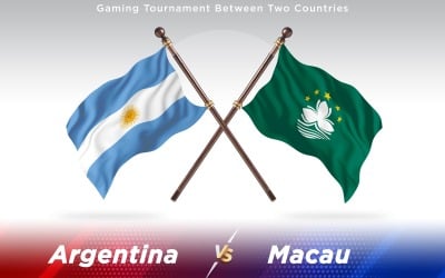 Argentina Contro Macao Due Bandiere Di Paesi - Illustrazione