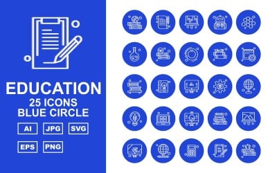 25高级教育蓝色圆圈Iconset