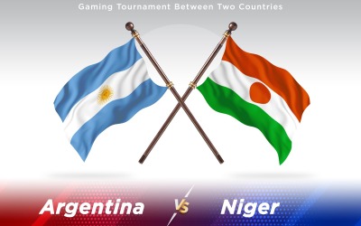 Argentina kontra Niger två länder flaggor - Illustration