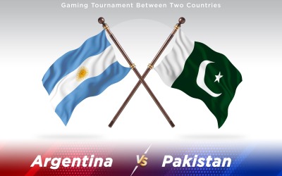 Argentina kontra Pakistan två länder flaggor - Illustration
