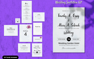 Timothy - Esküvői meghívókészlet - Vállalati-azonosság sablon