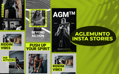 Aglemunto Fitness - šablona sociálních médií Insta Story