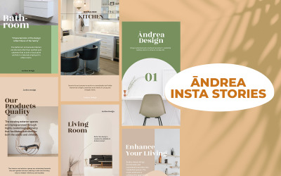 Andrea Interior - Modèle de médias sociaux Insta Stories