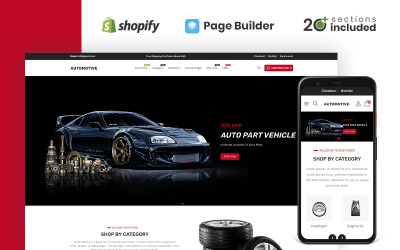 Automotive Bildelar Butik Shopify Tema