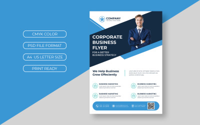 Folleto empresarial simple: plantilla de identidad corporativa