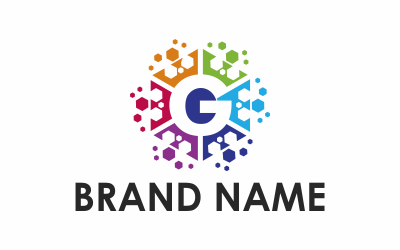 Modelo de logotipo Hexagon Letter G