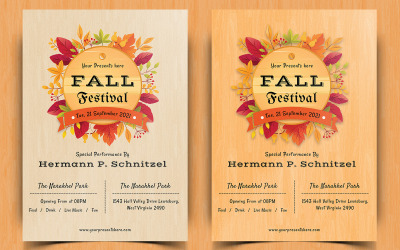 Prov - Autumn Festival Flyer Design - Modello di identità aziendale