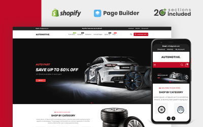 Responsive Automotive Auto Parts Store Shopify Theme #164147