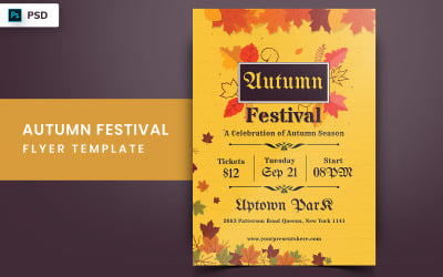 Sairey - Autumn Festival Flyer Design - Corporate Identity Template