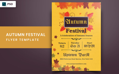 Sairey - Autumn Festival Flyer Design - Modello di identità aziendale