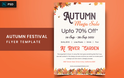 Swag - Autumn Festival Flyer Design - Modello di identità aziendale