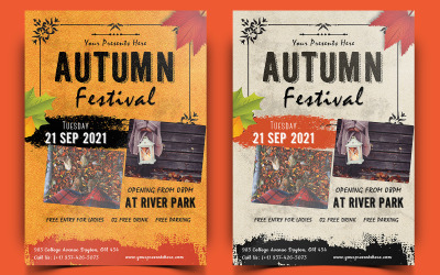 Tener - Autumn Festival Flyer Design - Modello di identità aziendale