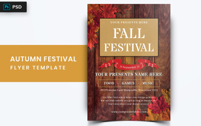 Trof - Conception de flyer du festival d&amp;#39;automne - Modèle d&amp;#39;identité d&amp;#39;entreprise
