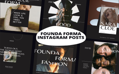 Founda Forma Instagram-berichten Social media-sjabloon