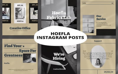Hoefla Working Space - Instagram Post Social Media Template