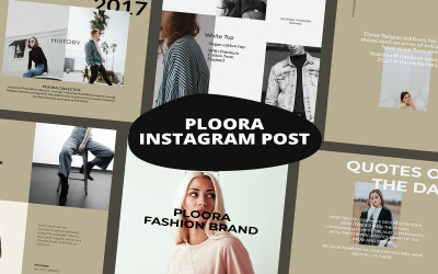 Modelo de mídia social Ploora Instagram Posts