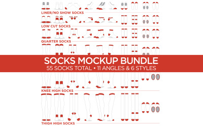 Socks Bundle - Vector Template product mockup