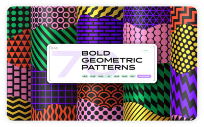 Bold Geometric Seamless s Collection Pattern