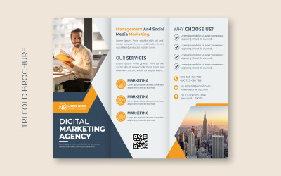Corporate Business Trifold Brochure Cover Design - Corporate Identity Template