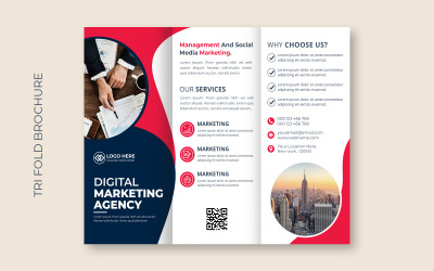 Elegancki szablon okładki broszury marketingowej trifold - szablon tożsamości korporacyjnej