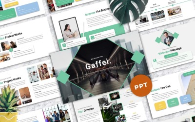 Gaffei - PowerPoint-mall för företagsprofil