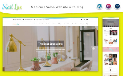 Nail Lux - Thème WordPress pour site Web et blog de salon de manucure