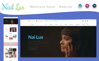 Nail Lux - WordPress тема веб-сайту манікюрного салону