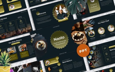 Naoto - Food &amp;amp; Beverages PowerPoint template