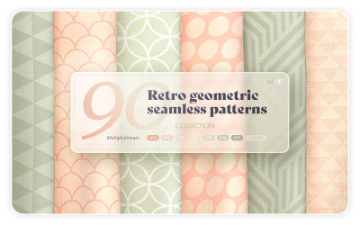 Retro Geometric Seamless s Sammlungsmuster