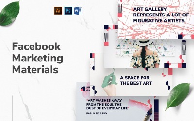 Modèle de couverture et de publication de médias sociaux de la galerie d&amp;#39;art