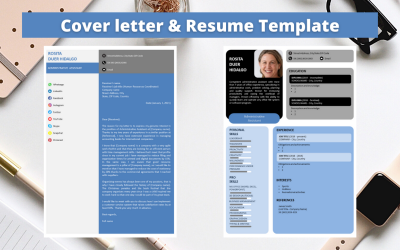 Professional No 12 - Blue Bubbles Resume