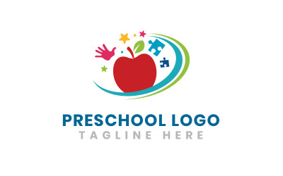 Barnskolan eller förskolans logotypmall