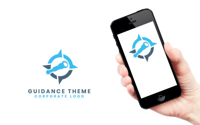 Guidance Compass and Telescope Logo Template