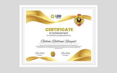 Gold &amp;amp; Black Certificate