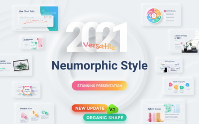 Neumorphic - Mehrzweckpräsentation Modernes Design PowerPoint-Vorlage