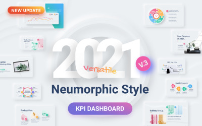 Neumorphic - Multipurpose Presentation Modern Design PowerPoint template